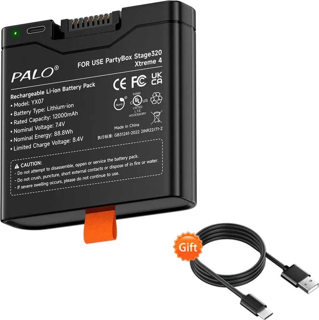 Batteria di ricambio, capacità 12000mAh, compatibile con i dispositivi audio portatili, 1PCS