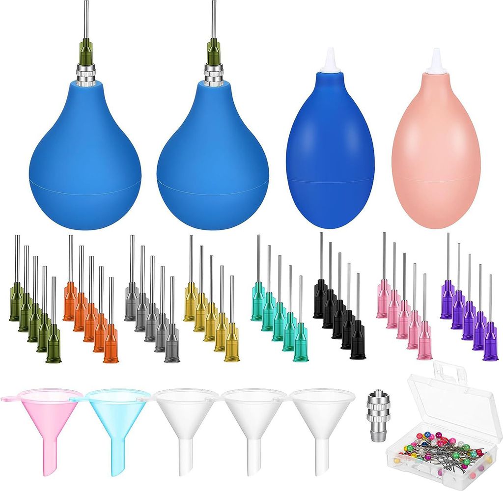 59/62/102-teiliges Töpferwerkzeug mit Anhängerflasche, sortierter Nadel mit feiner Spitze, Ersatz-Fülltrichteranschluss, Präzisionsapplikator, ...