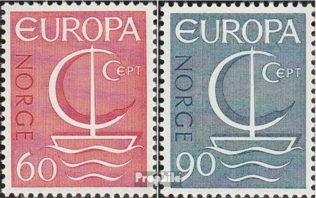 Briefmarken Norwegen 1966 Mi 547-548 (kompl.Ausg.) postfrisch Europa