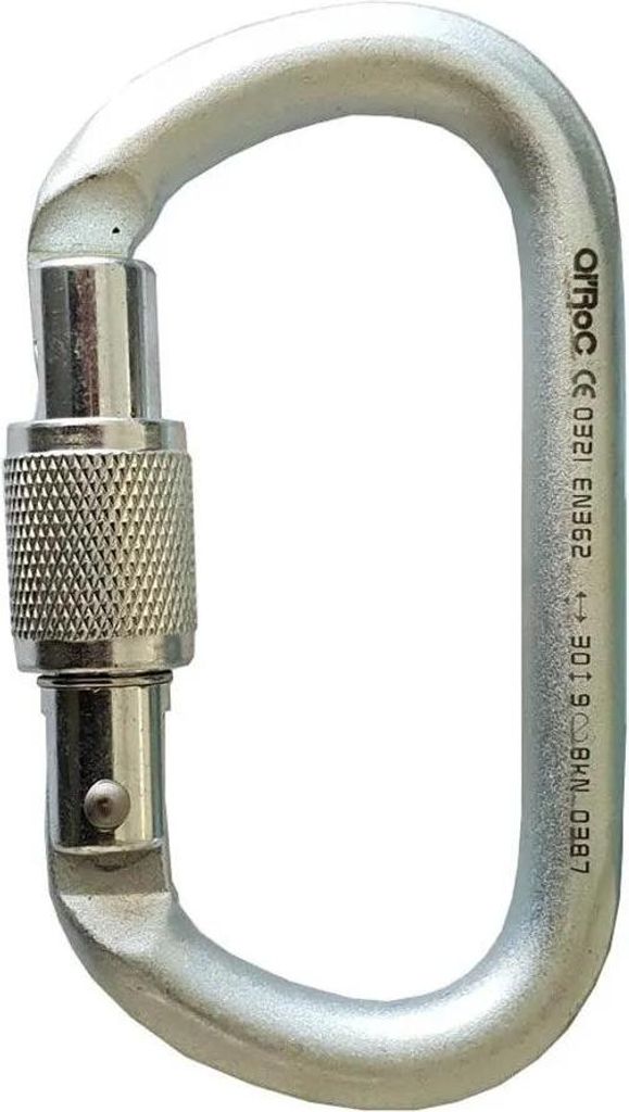 Qi ́roc Mercuri Oval Safe Karabinerhaken Silber Silber One Size