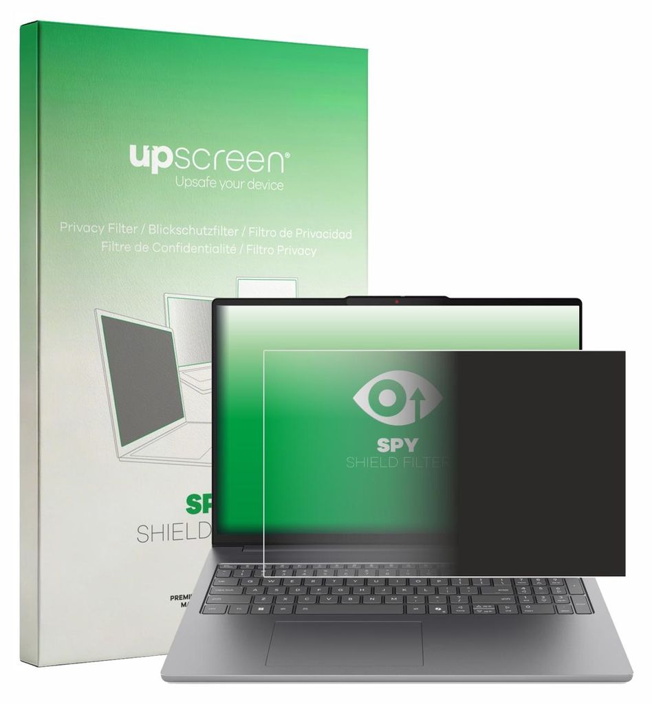 upscreen Blickschutzfilter für Lenovo IdeaPad Slim 5i Gen 11 16" Anti-Spy Privacy Filter Sichtschutz Blaulicht-Schutz