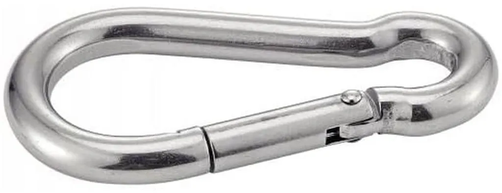 Lot de 5 Mousquetons 10 mm en Inox A4 D-Work - Qualité Marine Premium