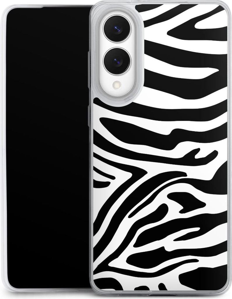 DeinDesign Slim Hülle für Samsung Galaxy S25 Edge Silikon Case Ultra Dünn Handyhülle Animal-Look Animalprint Zebra