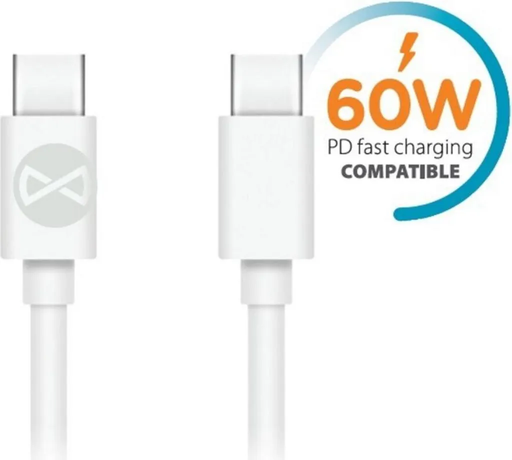 Cavo USB-C a USB-C Forever 1m Bianco - Ricarica Rapida e Dati per Smartphone - 7