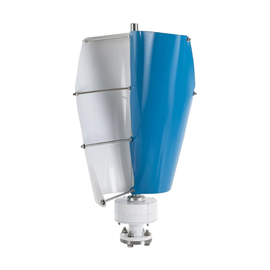 Éolienne verticale 500W 12V bleu pour électricité camping-car et site isolé