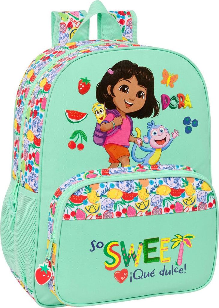 Schulrucksack Dora türkis 33 x 42 x 14 cm