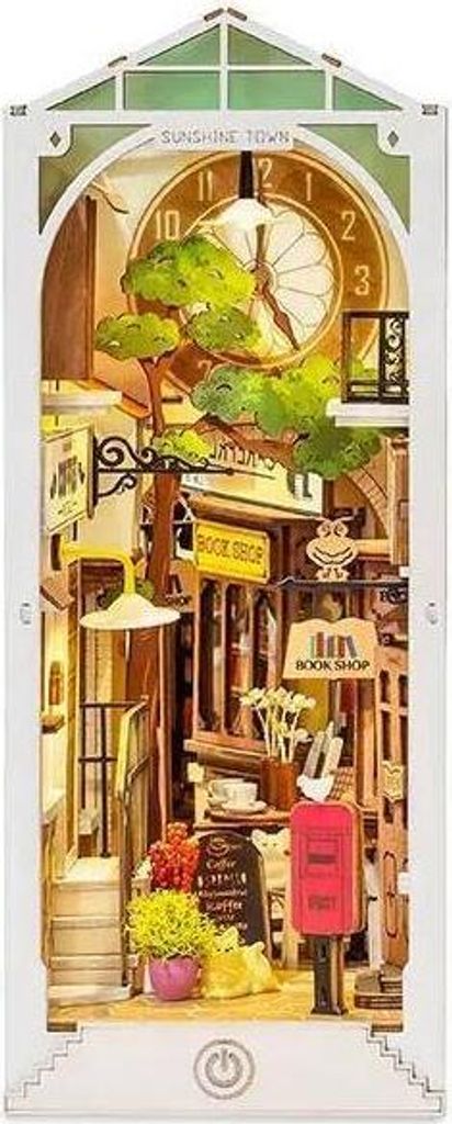Rolife 3D puzzle in legno Book Nook 'Sunshine Town' Immagine del prodotto 