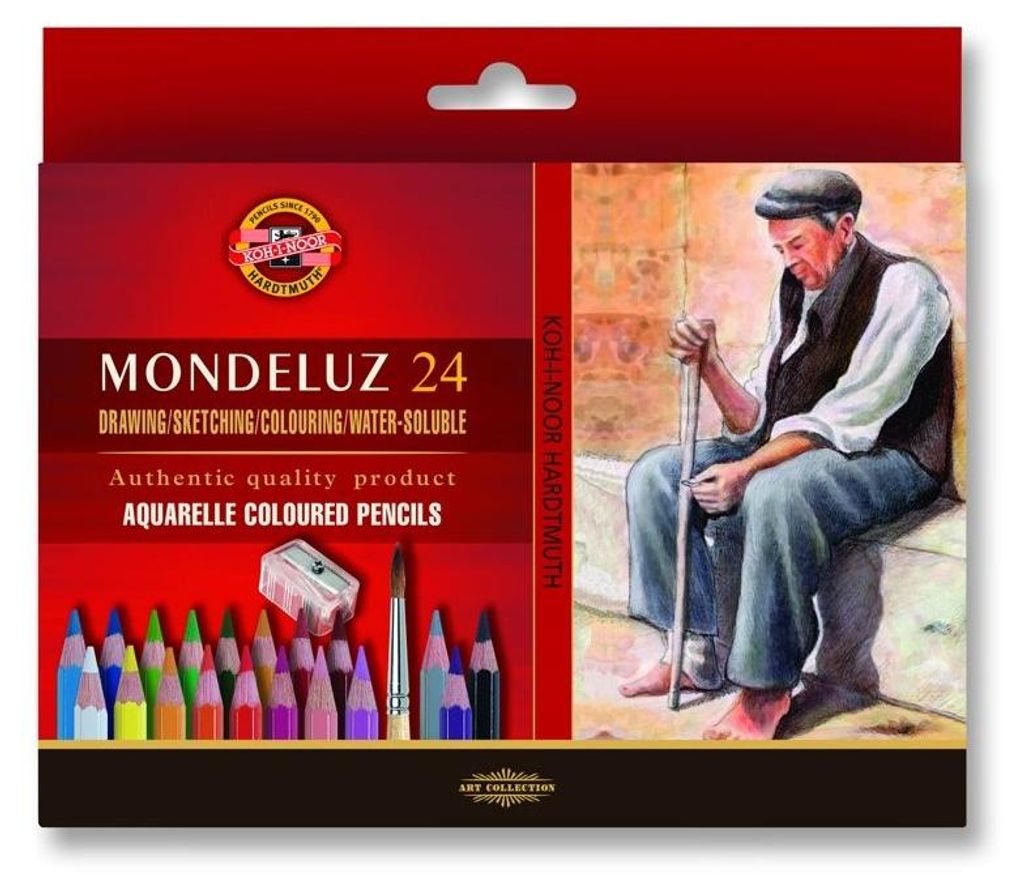 Kredki akwarelowe Koh-i-noor MONDELUZ zestaw artystyczny 24 Zdjęcie produktu 