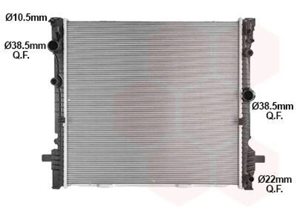 Radiateur moteur aluminium VAN WEZEL 06012740 haute résistance