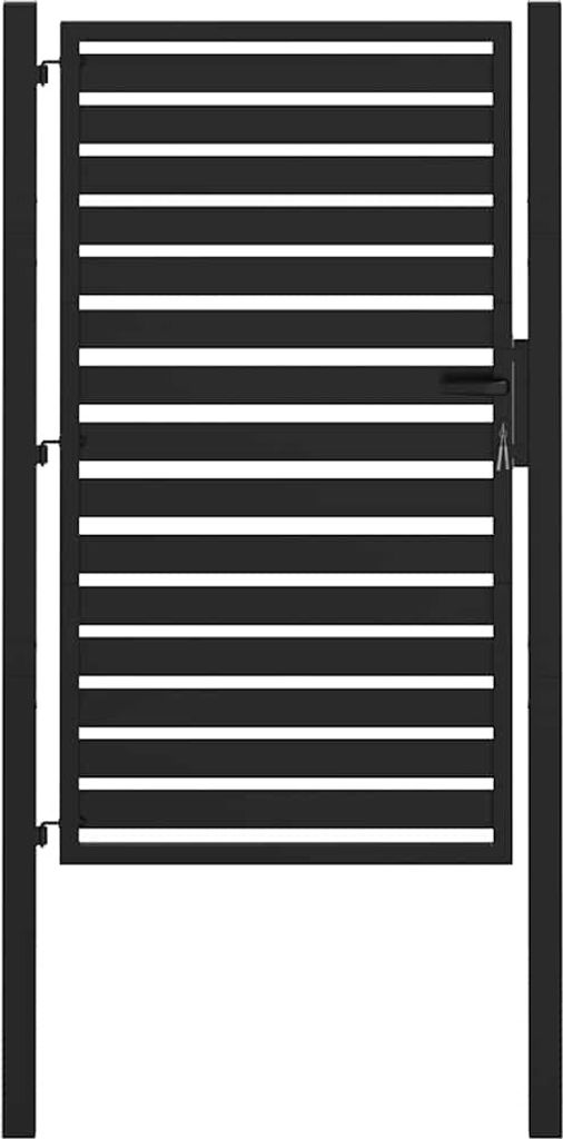"SALE 2026" Gartentor Abschließbar Schwarz 100x150 cm Aluminium - Gartentore DE5074915