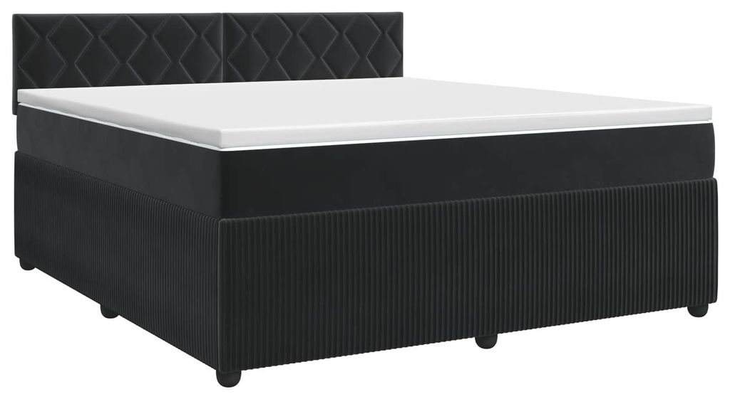 vidaXL Boxspringbed met matras, zwart, 180 x 200 cm, Productafbeelding 