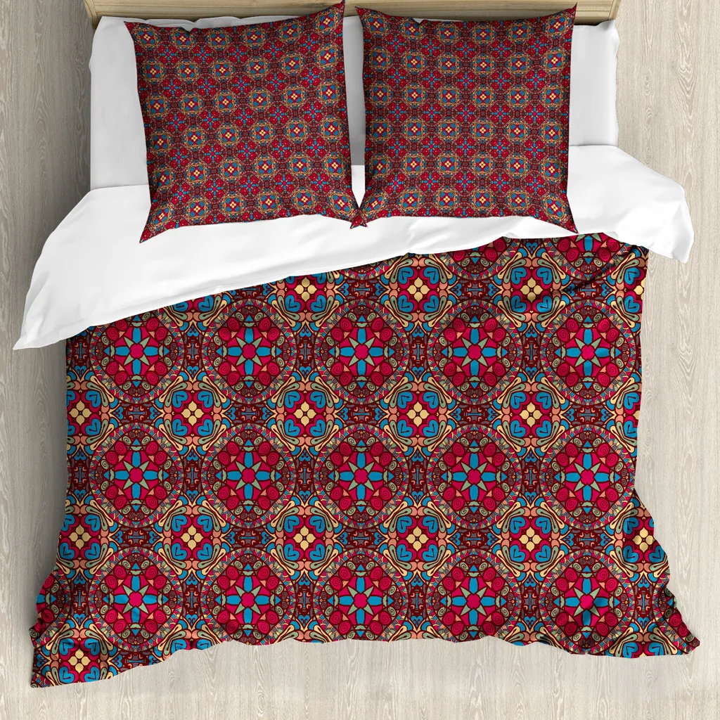 Copripiumino Antiacaro Abakuhaus 155x220 - Set Letto Vintage Multicolore