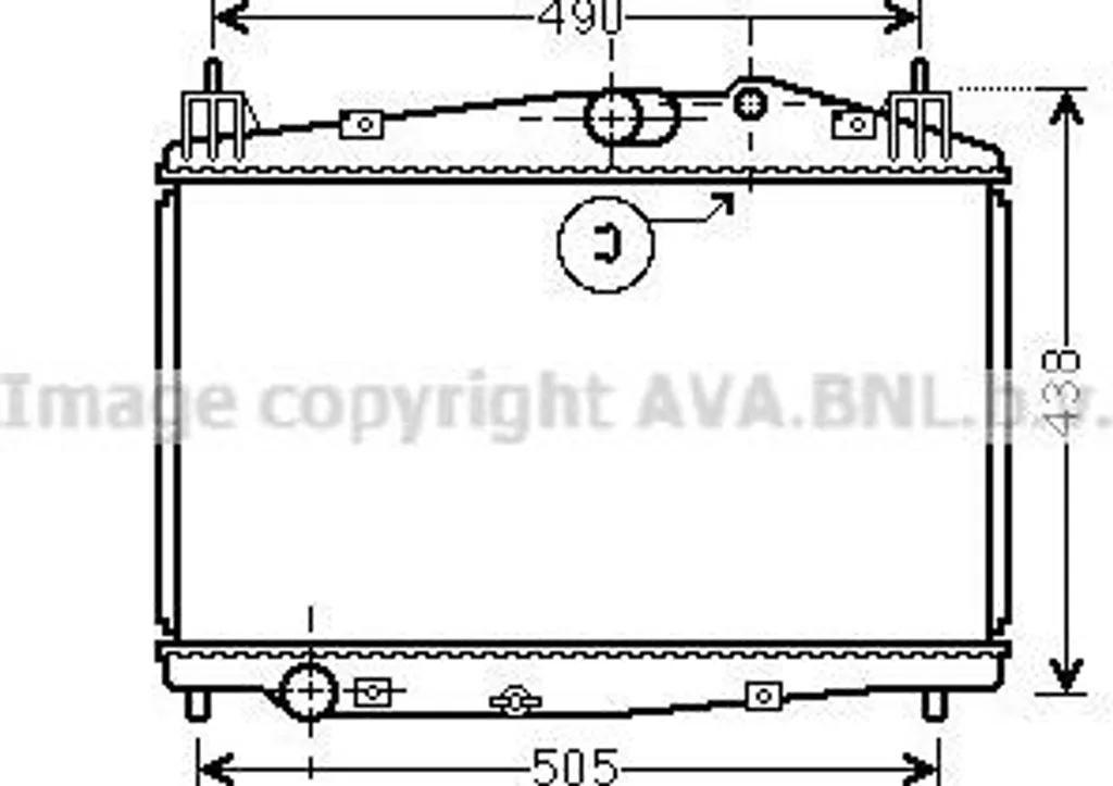 Radiateur de refroidissement moteur compatible OE Y40515200 - Qualité AVA