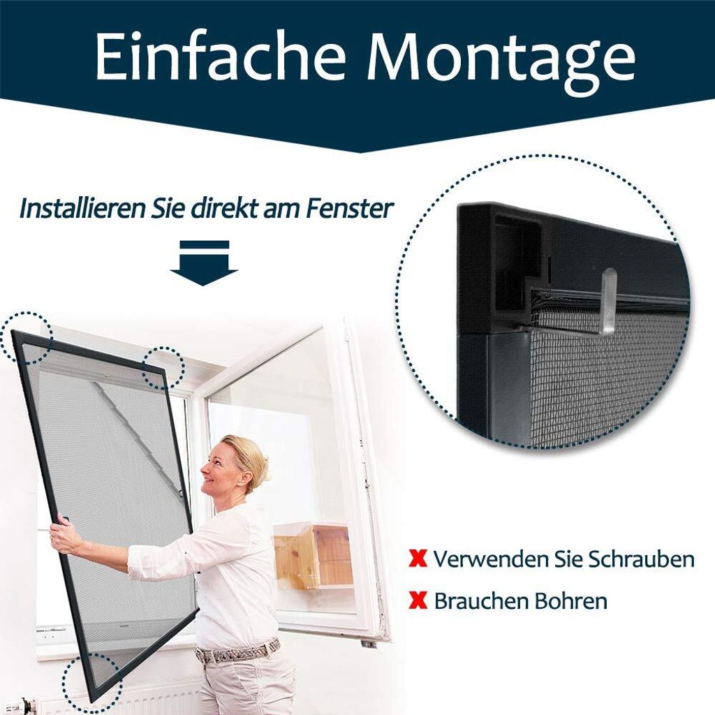 Sessamen-LP Insektenschutz Fenster - Fliegengitter mit Produktbild 3