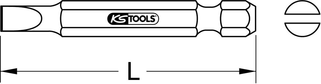 KS Tools 1/4 Bit Schlitz, 50 mm, 2,5 mm