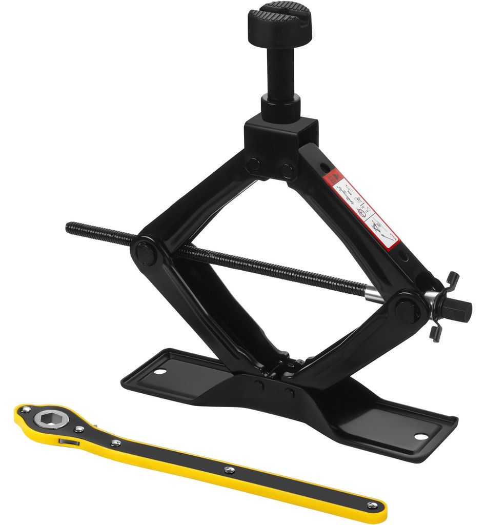 KRAFT&DELE | Wagenheber, 2.5T 135-445mm, Scherenwagenheber für Auto mit Gummiauflage, Ideal für Wartung und Reparatur
