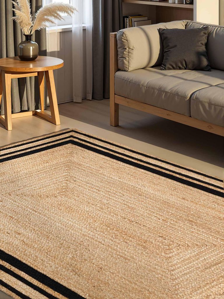 Hanse Home Jute Teppich Looma, Handgewebt, robust, Bordüre