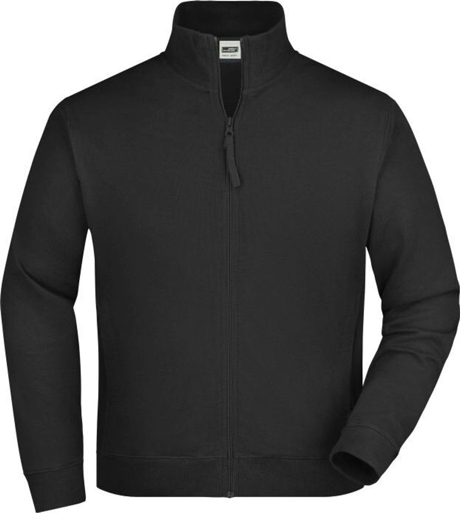Klassische Sweatjacke aus French-Terry black, Gr. S