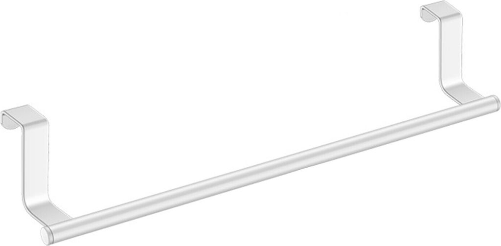 MODFU Küchen- und Badezimmer-Mehrzweck-Schranktür-Handtuchhalter, Einzelstange aus Edelstahl, stanzfrei, Schranktür-Aufhängeregal, Lagerregal