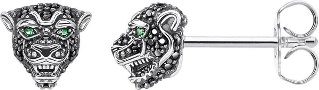 THOMAS SABO Ohrstecker "schwarze Katze" Tiger H2110-845-11