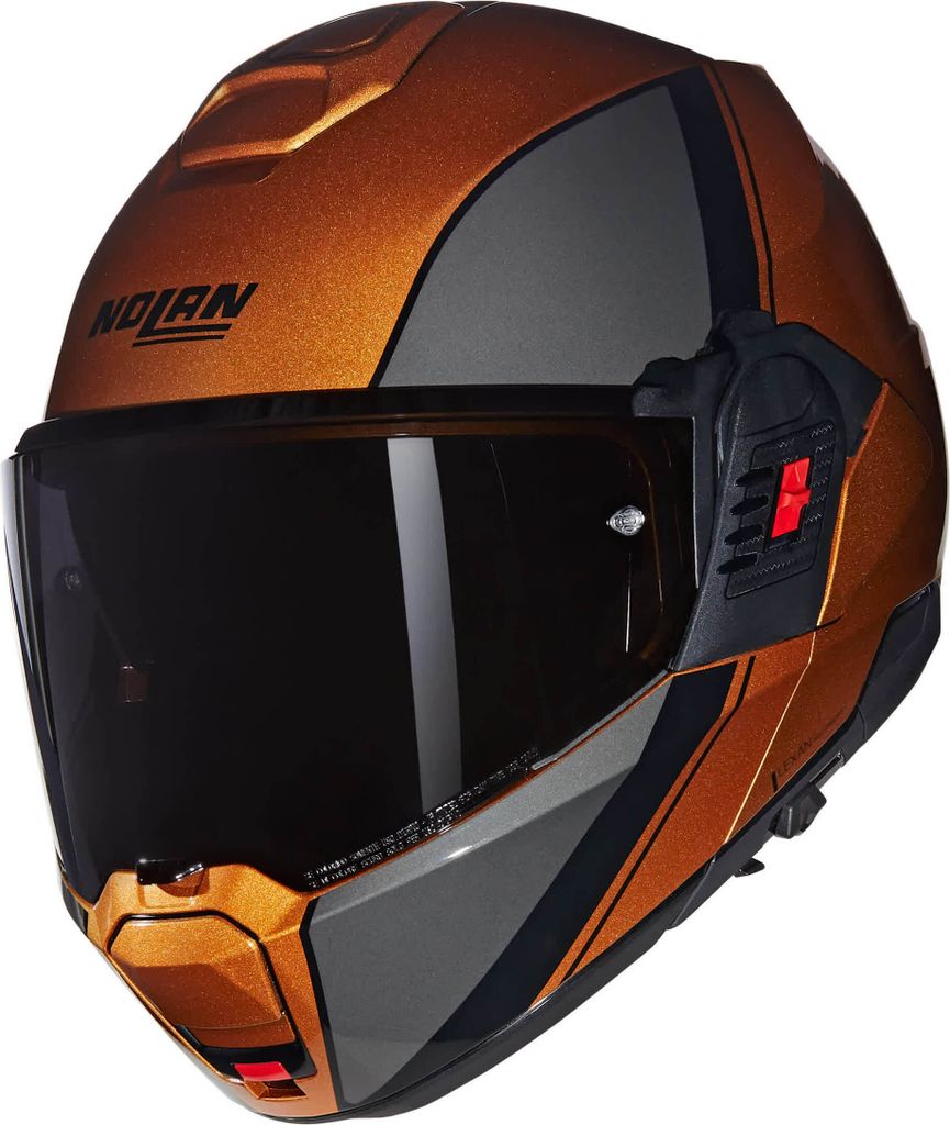 Nolan N120-1 Verniciatura Speciale N-Com Klapphelm, schwarz/ocker, S (56)