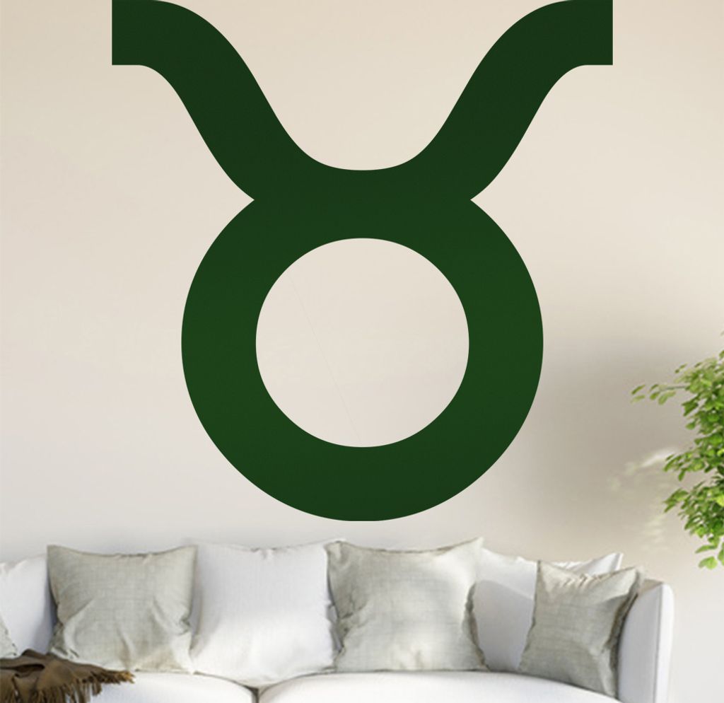 Sternzeichen: Stier Wandtattoo in 6 Größen - Wandaufkleber Wall Sticker - Dekoration, Küche, Wohnzimmer, Schlafzimmer, Badezimmer