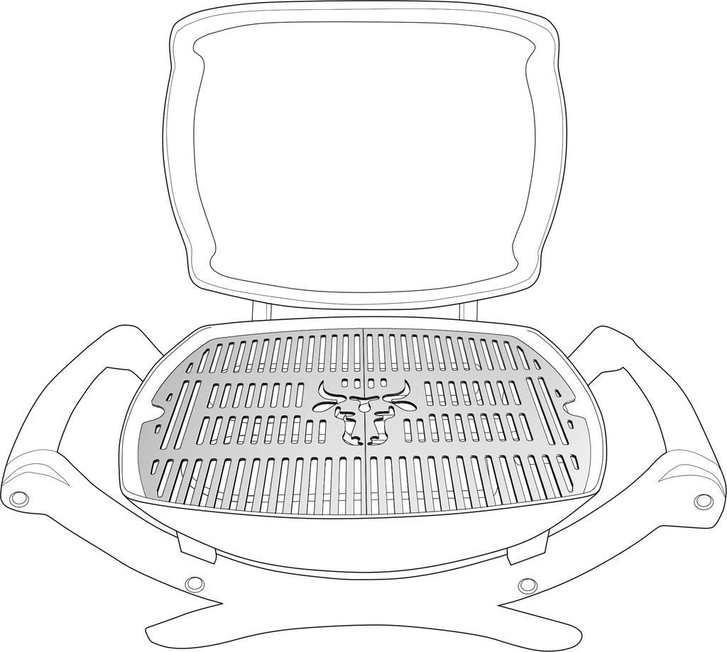 Edelstahl Grillrost Set kompatibel mit Weber Gasgrill Q100er und Q1000er Serie, Größe:Q1er Rost Bulle
