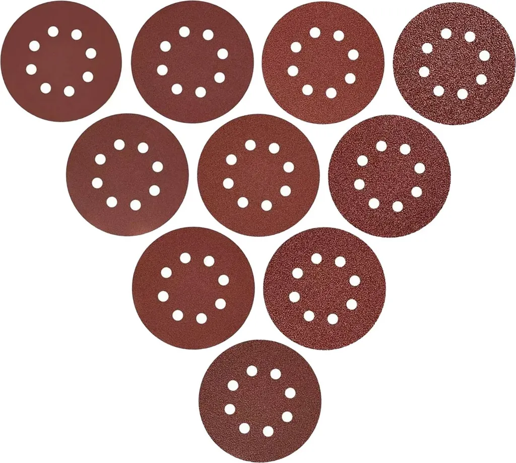Disques de ponçage 8 trous auto-agrippants, 5 grains différents