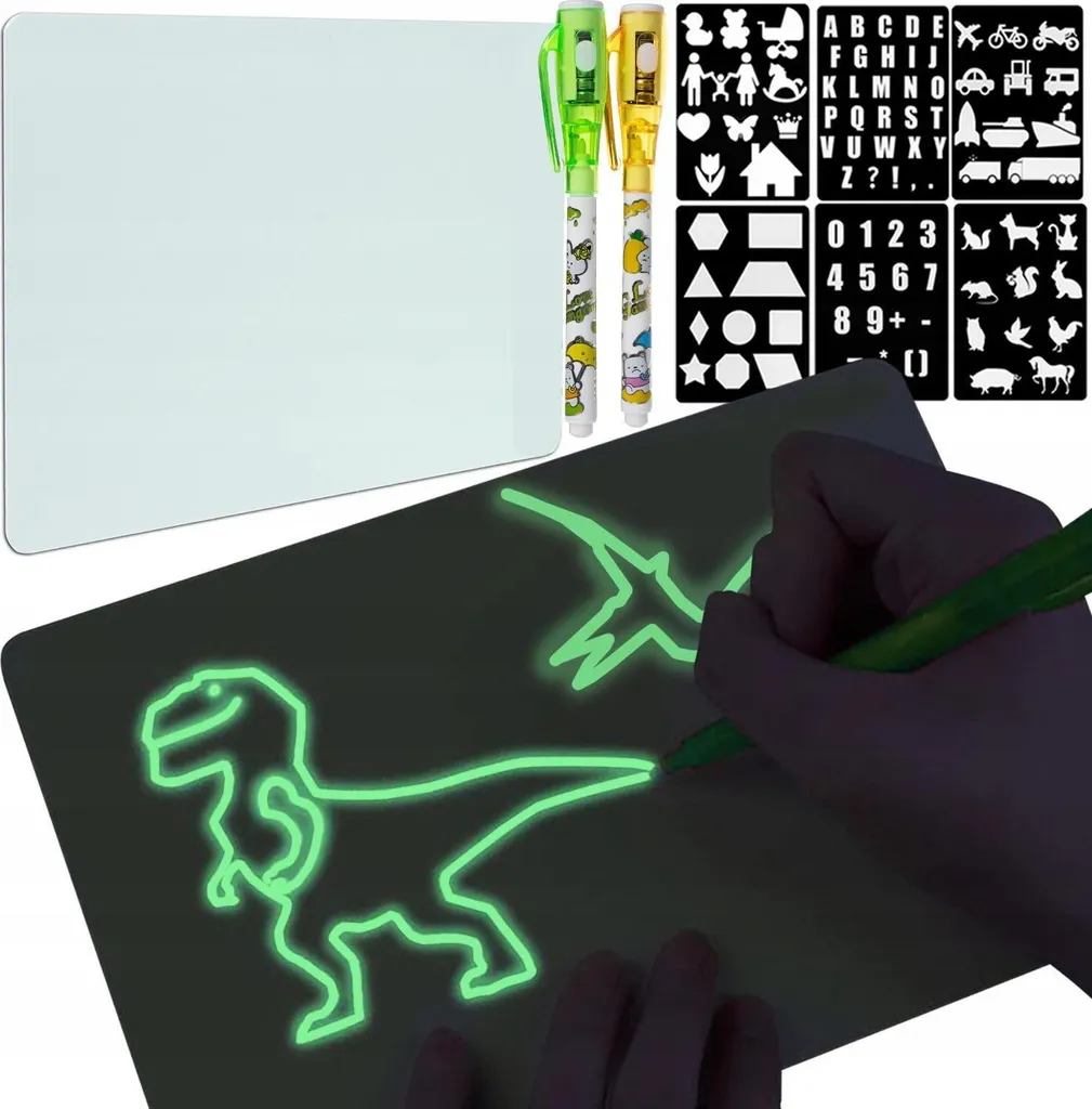 Ardoise Magique Luminescente 30x21cm : Jouet de Dessin avec Lumière