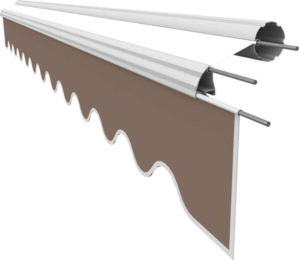 VANA Markisen Volant für 4 m Markisen Markisenstoff Markisentuch Sonnenschutz nur Volant fertig genäht Maß 3,83 x 0,21 m Design SPD070