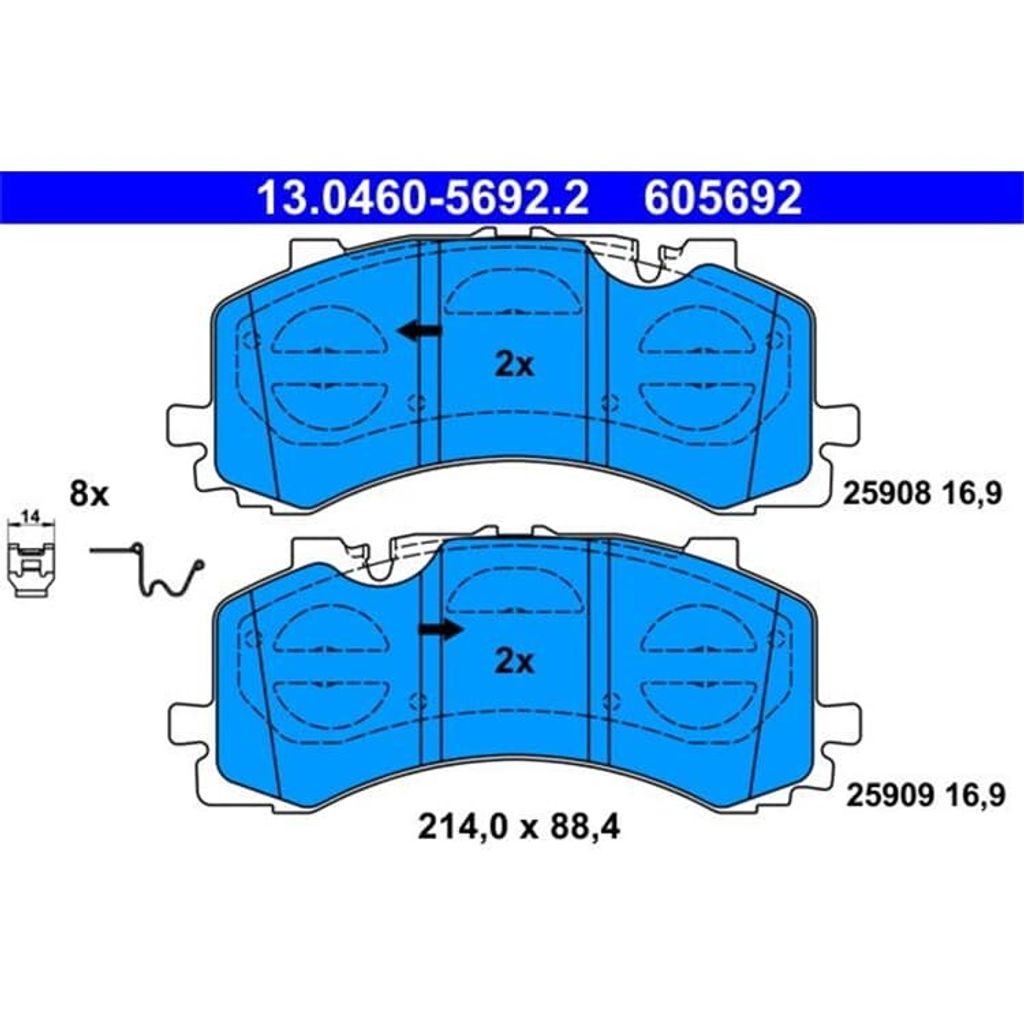 ATE Bremsbeläge für Audi A6 A7 A8 Q7 Q8 VW Touareg
