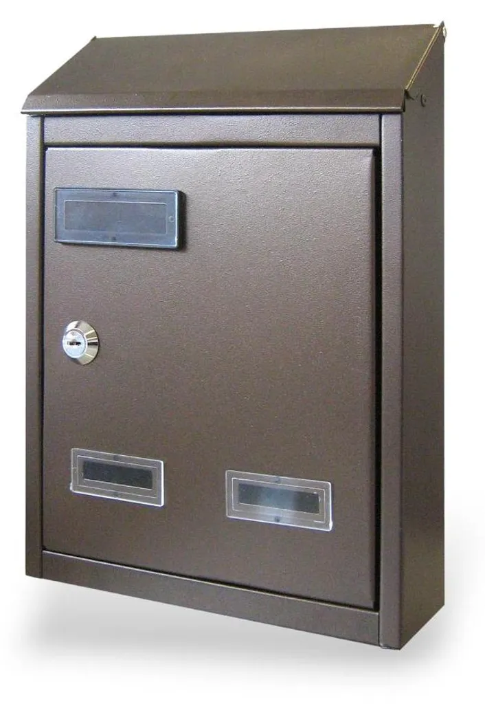 Boîte aux lettres City en fer 21x7x30 cm Marron et Or - Design Rétro