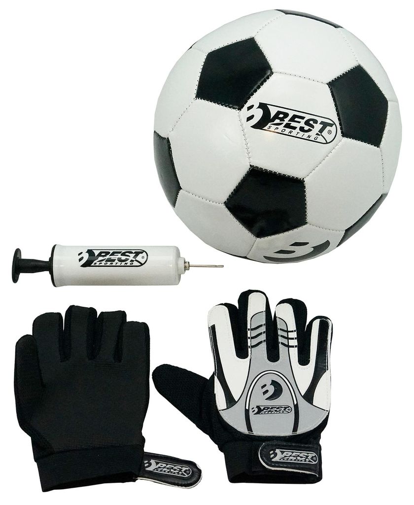 Best Sporting Set Fußball + Torwarthandschuhe + Ballpumpe Produktbild 