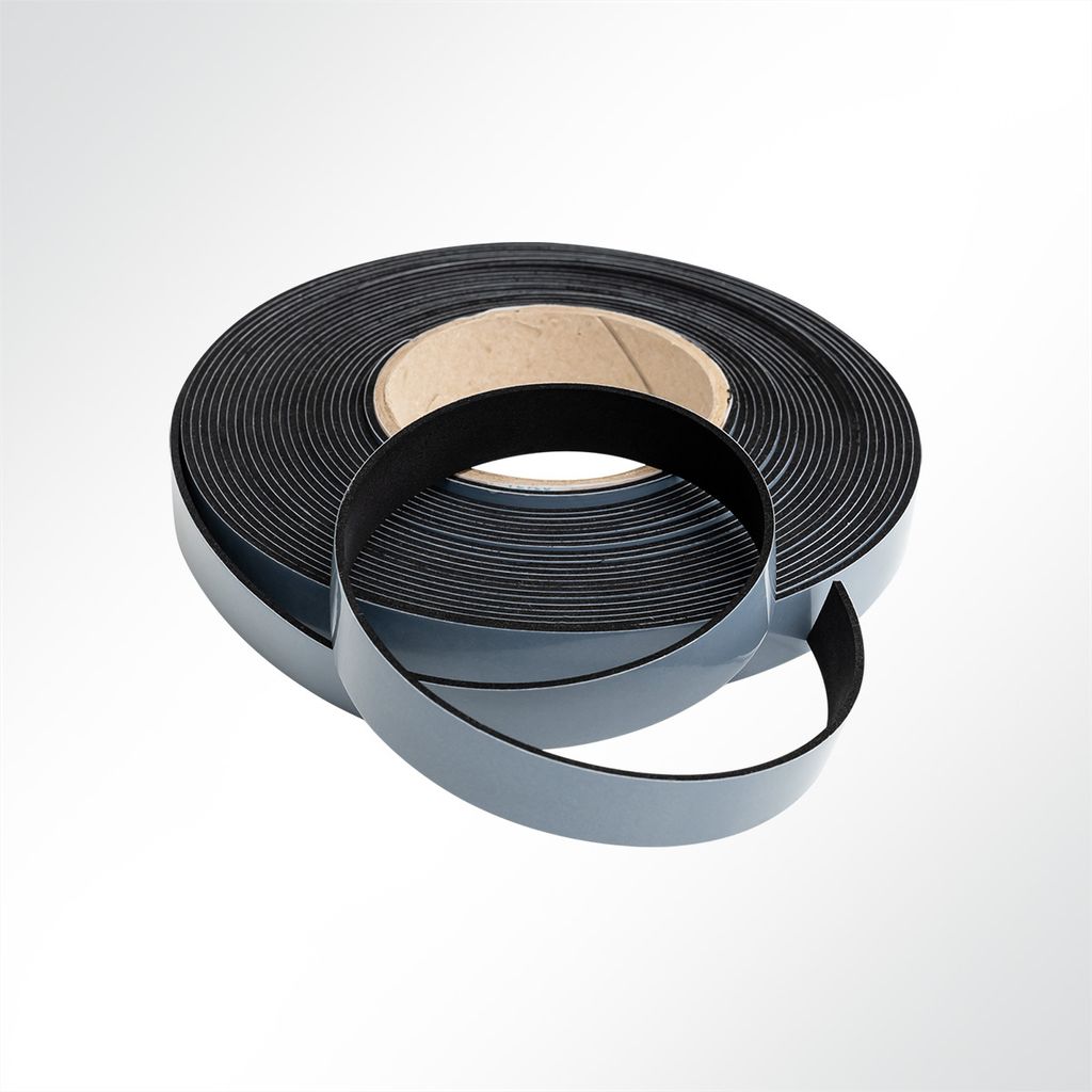 EPDM-Dichtungsband Zellkautschukband 20x2mm einseitig selbstklebend 10m für Kederschienen