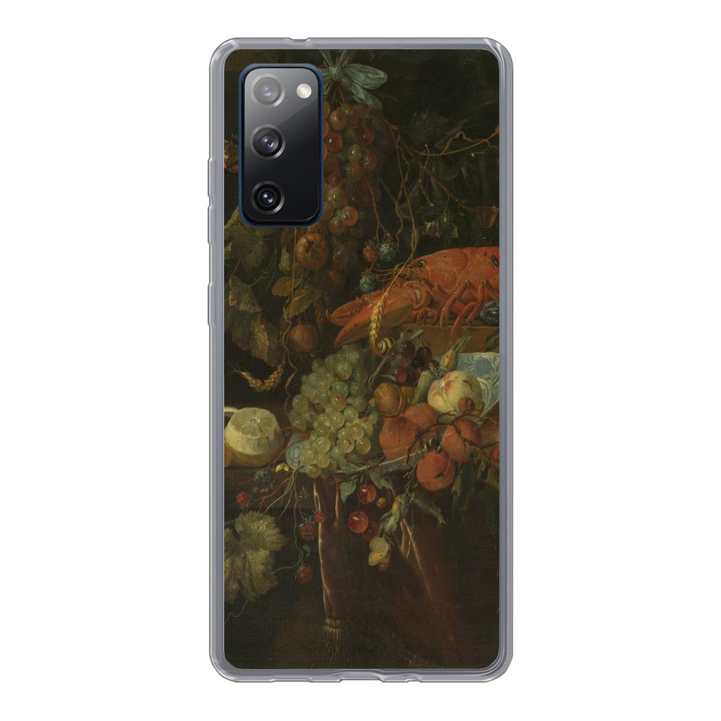 MuchoWow Handyhülle Schutzhülle Hülle für Samsung Galaxy S20 FE Stilleben mit Obst und einem Hummer - Gemälde von Jan Davidsz. de Heem Silik...
