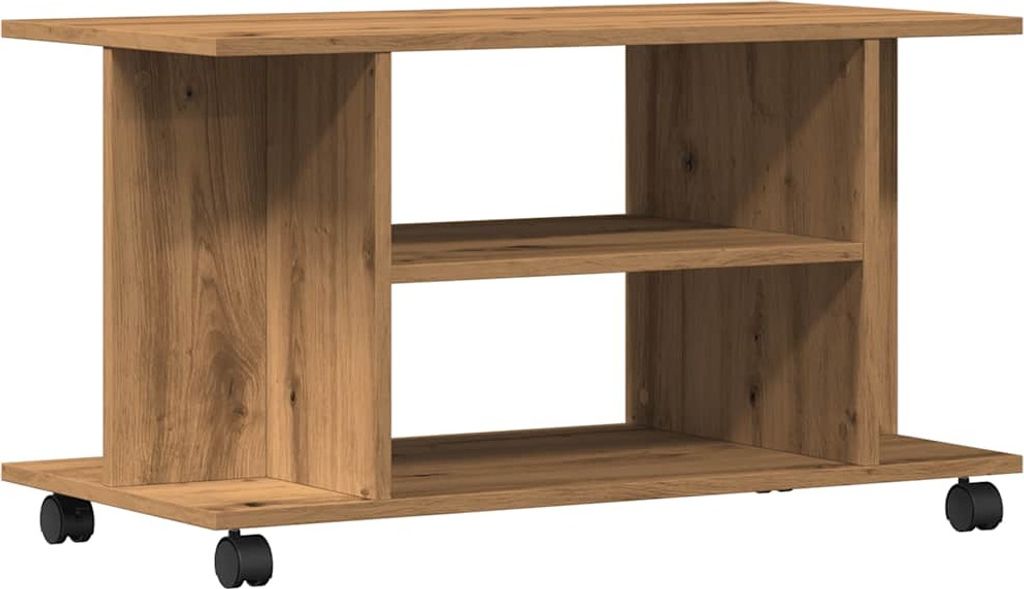 "Winter Sale"TV-Regal mit Rollen Artisan-Eiche 80x40x45 cm Holzwerkstoff - TV-Schränke - clorisNeu9981942