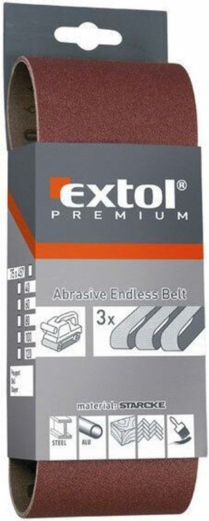 Plátno brusné nekonečný pás, bal. 3ks, P40, 75x533mm