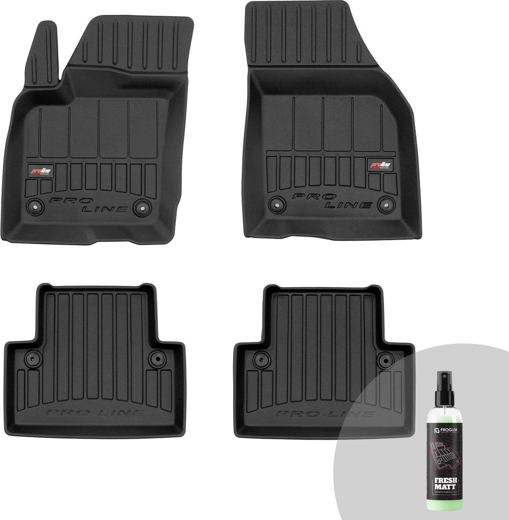 FROGUM ProLine 3D Gummimatten Exklusiven Auto Fußmatten Autofussmatten für Volvo V50 2004-2012