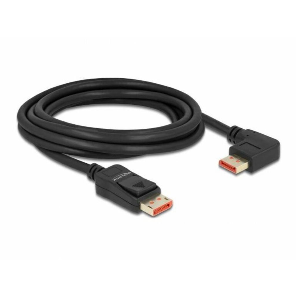 Delock DisplayPort Kabel Stecker gerade zu Stecker 90° links gewinkelt3 m
