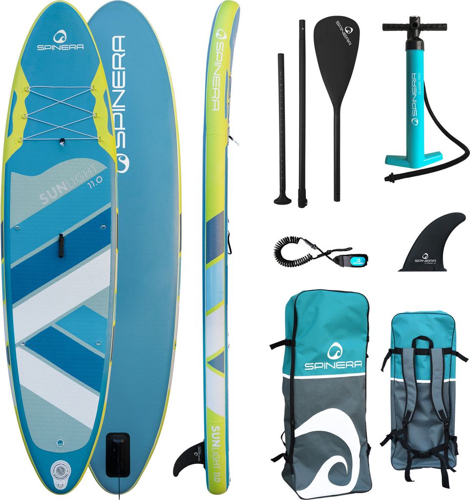 SPINERA SUP Sun Light 11.0 Stand Up Paddle iSUP Board aufblasbar Surfboard Set