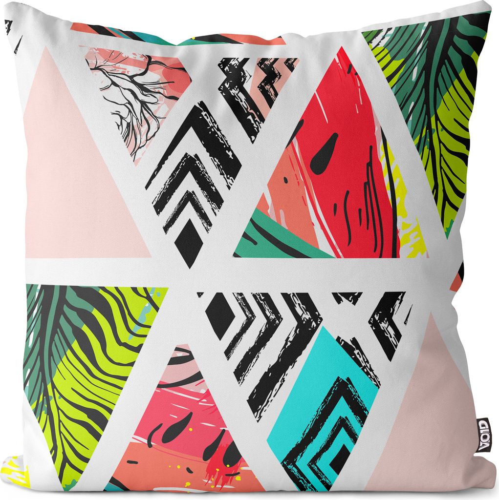VOID Wassermelone Muster Zickzack Kissenbezug Kissenhülle Polyester wasserfest Outdoor Garten Kissen Deko
