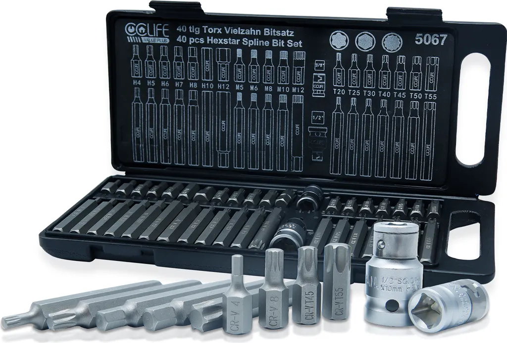 Kit Anti-Blocage : 40 Douilles Torx et XZN pour Vis Difficiles et Grip