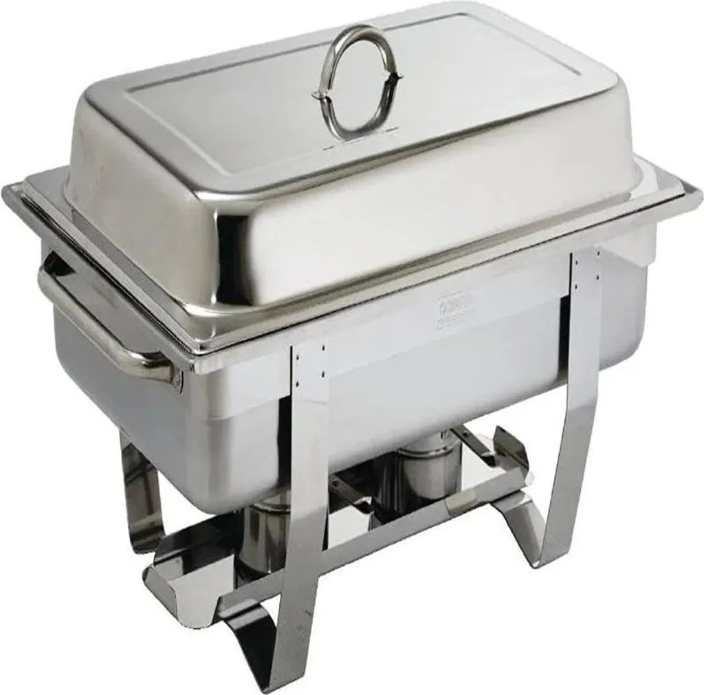 Chauffe-plat professionnel chafing dish 9L à double brûleur en inox