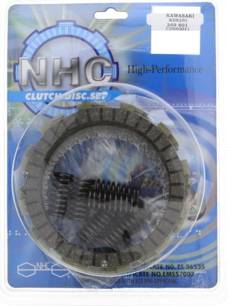 Kupplungsscheiben Distanzscheiben Federn Satz NHC für KAWASAKI KDX 250 1991