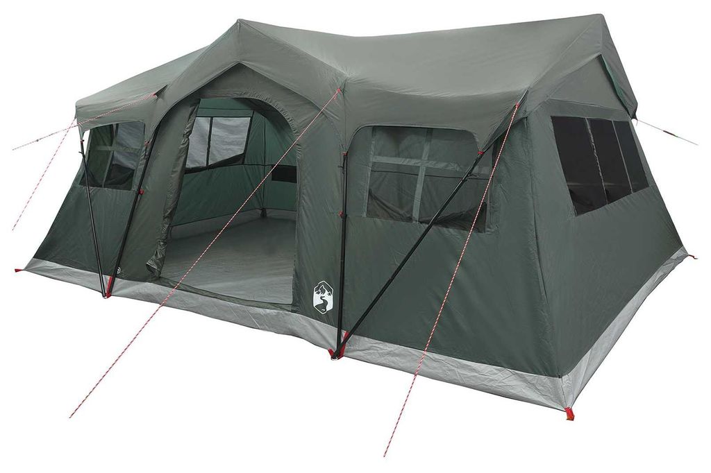 vidaXL Familienzelt Olivegrün 487 x 340 x 216 cm Polyester und Stahl