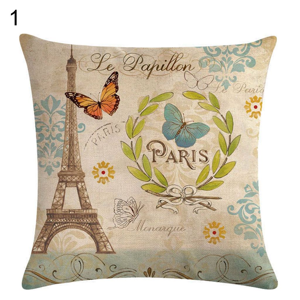 Vintage Flower Butterfly Throw Pillow Hülle Kissenbezüge Sofa Home Office Dekor Dekor-#1