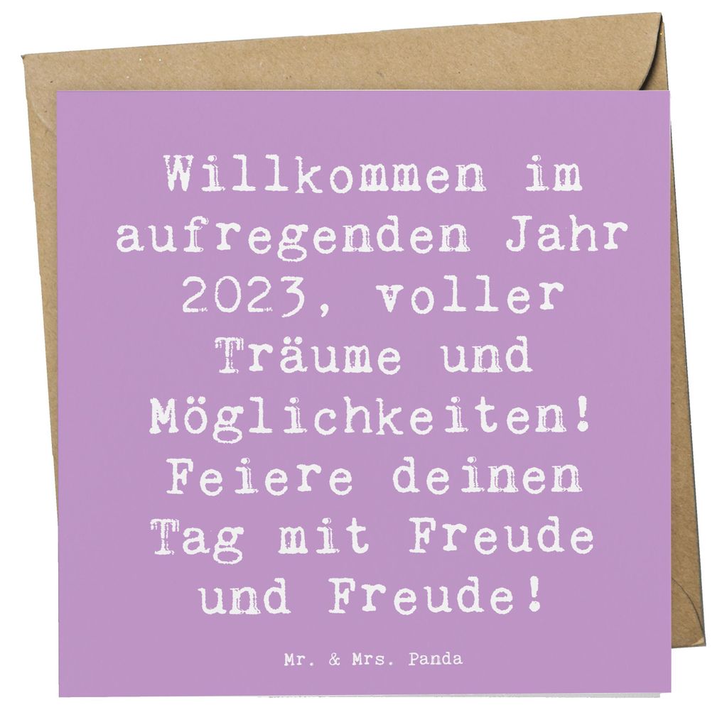 Mr. & Mrs. Panda Grußkarte Spruch 2023 Geburtstag Freude - Lavendeltraum - Geschenk, Moment genießen, anlasskarte, Happy Birthday, 2014, Geburtst...