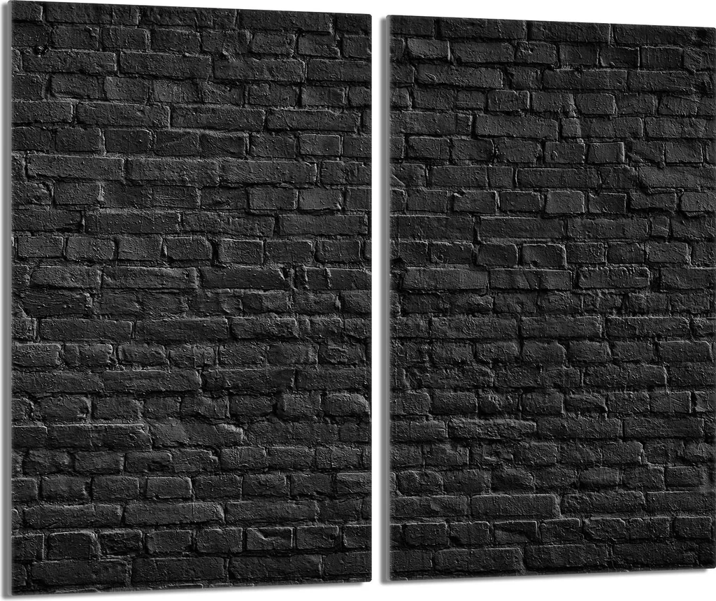 Piastre Vetro 30x52 per Piano Cottura Induzione Nero Mattone - Set 2