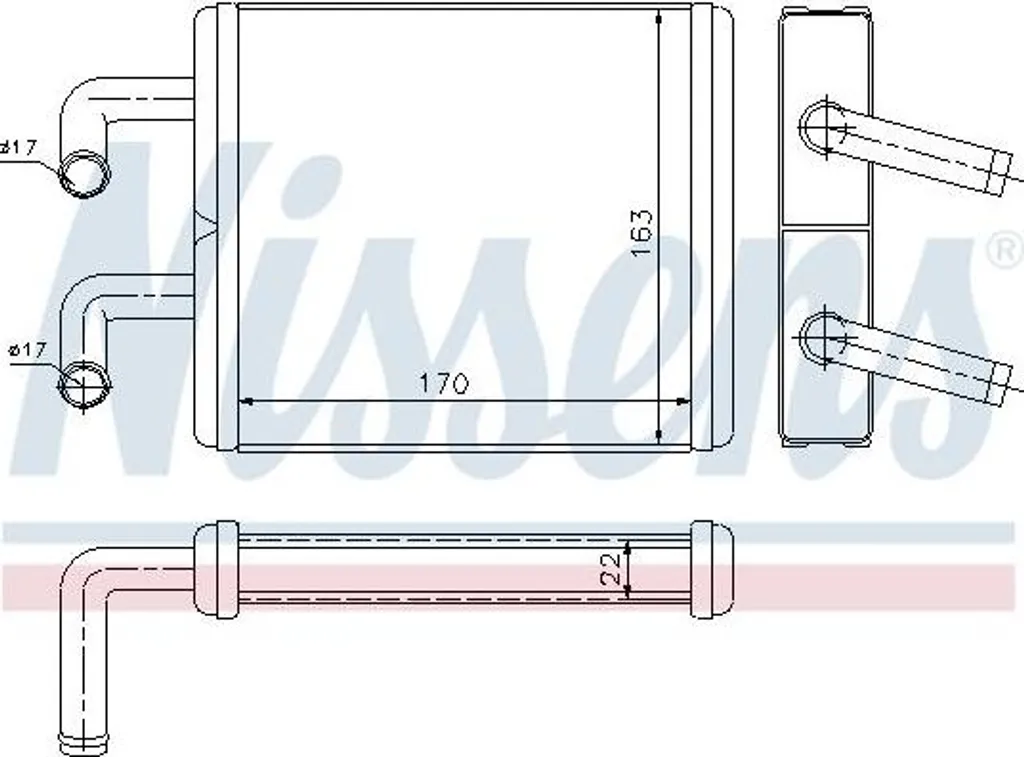 Scambiatore di Calore Nissens 77510 per KIA Pregio OE 0K75A61A10