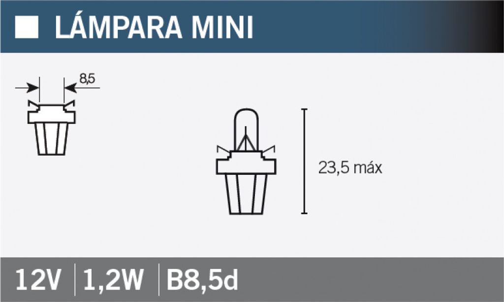 OSRAM ORIGINAL 12V 1,2W Halogenlampe mit Kunststoffsockel, B8.5d, Anwendung als Armaturenbrett- und Instrumentenbeleuchtung, 2721MF, Faltschachtel ...